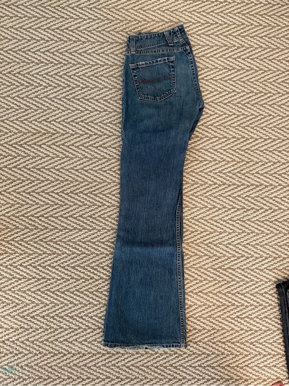 Low-Rise Dark Blue Flare Jeans for Women